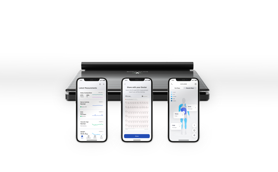 Withings Body Scan scales available in white and in the UK
