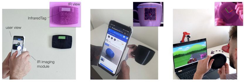 A smart phone can be used to read the tag. Photo credit: MIT CSAIL